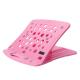 15.6 Inch Plastic ABS Pink Rotatable Laptop Stand / Adjustable Black Swivel Laptop Desk Stand