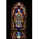 Cathedral Beveled Transparent Stained Glass Sheet With Textures 3mm