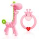 Safe In Sterilizer Molding In One Logo Customized Silicone Teether Toys Pain Relief