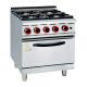 Commercial Gas Range With 4-Burner / Gas Oven 20.8Kw Power Restaurant Cooking Equipment GH-987A