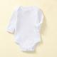 Unisex onesie bodysuit with bib 100% cotton organic jumpsuit knitted baby romper for spring