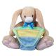 Fuzz animal bunny with basket, extrem soft ,cuddle play sets for kids, best gifts for toddles, sanfe and Eco friendly