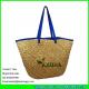 LUDA 2016 new products seagrass straw handbags with leather strap