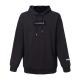 Custom logo men's hooded long sleeve sweater fashion,wholesale organic mens winter sweater black