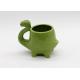 Green Dolomite Ceramic 3D Mug Novelty Dinosaur Coffee Mug 12 Oz With Handle