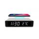 Qi Standard ABS Portable Wireless Mobile Charger 10 Watt With Alarm Clock