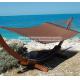 Oversized Caribbean Style Hammock For Patio Mocha , Stand Alone Hammock With Stand Set
