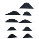 Small Size Hook And Loop Patches Black Hook And Loop Fastener