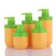 Wholesale greem and orange unique airless 50ml cosmetics empty  face lotion bottle