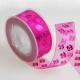 Rose Foil Gold Printed Sheer Ribbon Double Side For Cosmetic Packaging