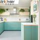 Kitchen Cabinets with Island Durable Lacquer Finish and E1 Material Grade Modern Design