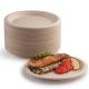 100% Compostable 8.75 Inches Natural, Biodegradable Food Plate For Food And Vegetables