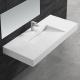 40in Wall Solid Wash Basin Seamless Joint Artificial Stone Resin Basin Sink
