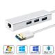 3-Port USB 3.0 Aluminum Portable Data Hub with Gigabit Ethernet Port Network Adapter for Mac,PC,USB Flash Drives