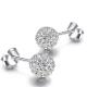 925 Silver Fashion Crystal Ball Stud Earrings(EEBALL01)