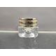Hot Stamping 15g Clear Cream Jar With Aluminum Cap Cosmetic Bottles OEM
