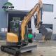 Spacious Cabin 4 Ton Mini Digger Excavator Swing Boom Optional Attachments