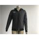 Fashion Grey Color Hooded Bomber Jacket Mens With Black Rib And Mesh Lining
