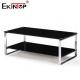 Glass Fiber Functional Coffee Table Built In Shelves For Easy Storage
