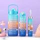 3PCS Sports Water Bottles With Straw Motivational 64oz 32oz 10oz Leakproof Half Gallon 2L Water Jugs For Sports Office Gym