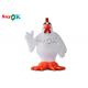 Festival Party Decor White Inflatable Cartoon Characters 13ft Animal Chicken Rooster Model