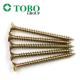 China Manufacturer Yellow Zinc Plated Countersunk Flat Head Chipboard Screw For Wood