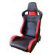 Comfortable PU Leather Sport Auto Racing Seats / Black And Red Racing Seats