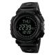 World Time Skmei Pedometer Watch Chronograph Men Wrist Digital Watch Sport Compass Watch 1290