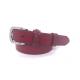 Soft Double Loop Women Leather Waist Belts With Single Prong Buckle