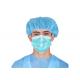 White Blue Disposable Earloop Face Masks Non Woven Fabric For COVID 19