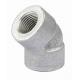 Threaded Elbow Stainless Steel 45 Degree Elbows Forged High Pressure Pipe Fittings Ss304/316