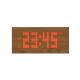 Dot Matrix Wooden Digital Alarm Clock LED Red Display Decorative Digital Clock