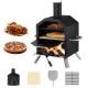 Waterproof Cover Custom Logo 12 Camping Outdoor Baking 2 Pizzas Chicken Charcoal Pizza Oven with Chimney Lid Peel Stone