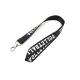 Black Nylon Material Custom Business Lanyards With Full Color Printing
