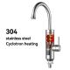 SS Kitchen Water Heater Tap 3300w 3s Heating LED Display Hot And Cold Water Dual Use