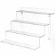 zhenshun hot selling counter top 4 tiers clear acrylic riser display stand