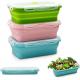 Silicone Lunch Box Snack Containers For Kids, Leak Proof Microwavable Small Lunch Box Containers With Lids For Toddlers