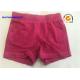Raspberry Color Baby Girl Knit Shorts , Attractive Toddler Girl Cotton Shorts