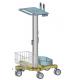 Mobile medical trolley monitoring with white aluminum material in hospital