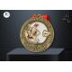 5K Running Race Medal With Pig Relief Antique Gold Plating Both Side Design