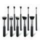 Wholesale Makeup Brushes Synthetic Hair Black Wood Handle Personalized Vegan