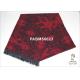 Dark Red Woven Silk Scarf Wide 30x165cm For Girl