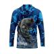 Anti UV Fishing Tournament Jerseys Shirts Round Neck Printed Unisex