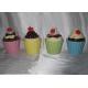 Hand Painted Sweet Cupcake Trinket Box / Covered Box Ceramic Dolomite Stoneware
