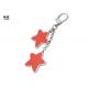 Personalized Star Shaped Keychain For Men , Zinc Alloy Promotional Metal Keyrings / Keychains