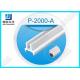 Aluminium Alloy Tube Glass Card Slot For 5mm Glass Pane And Acrylic Board PP In White P-2000-A