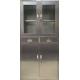 Hospital Use Instrument Stainless Steel Medical Cabinet Half Glass Door With Locker