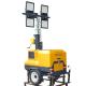 7m Trailer Hand-Lifting Mobile Lighting Tower 4va4000 for 12H Continuous Operation