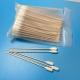 White Round Foam Covered Head Specimen Collection Swabs Cotton Buds Wood Handle