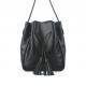 Tassel Buckets Bags Pure Cow Leather Women's Shoulder Bags Fashion Cross-body Bags